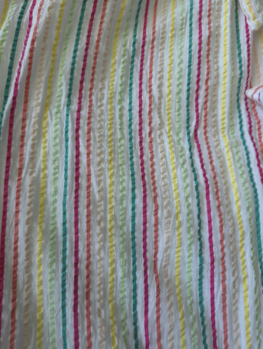 LOFT Rainbow Striped Cotton Midi Dress - Picture 7 of 9